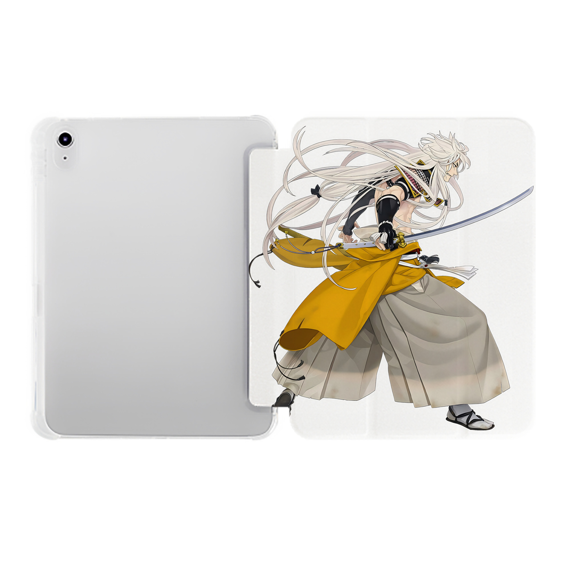 （画像用） 刀剣乱舞 Touken Ranbu IPad ケース ペン収納付き 三つ折りスタンド PUレザー×シリコン 対応機種9.5/10.5/10.9インチ